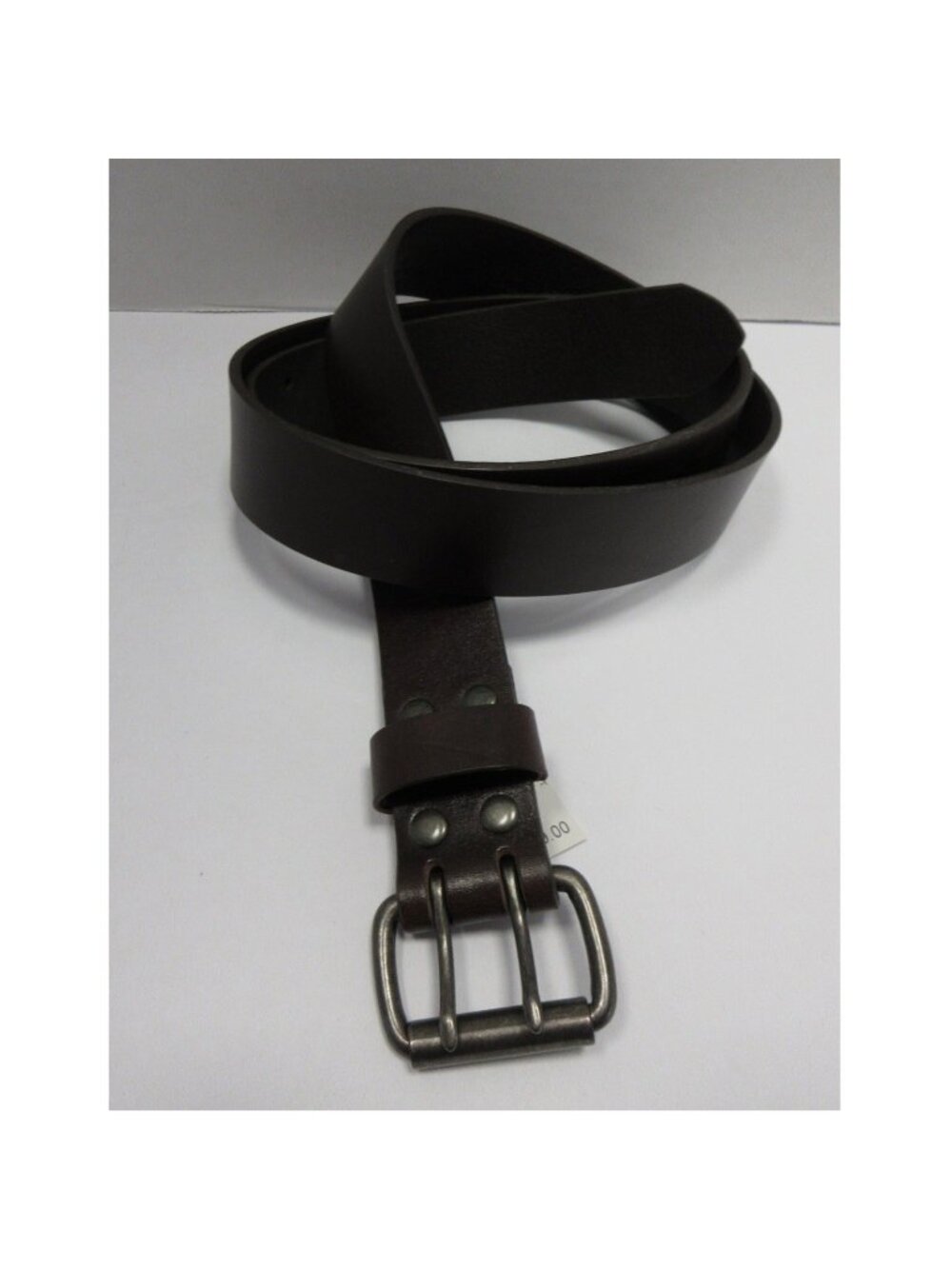 LL Bean Belt 42 Signature Leather Double Prong Buckle Made In USA NEW